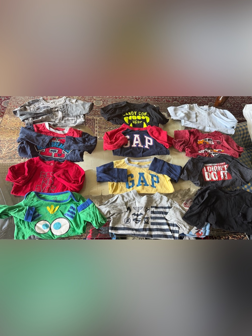 12 Bundle of Baby/Toddler Long Sleeve Shirts - GAP & More 12-18 months